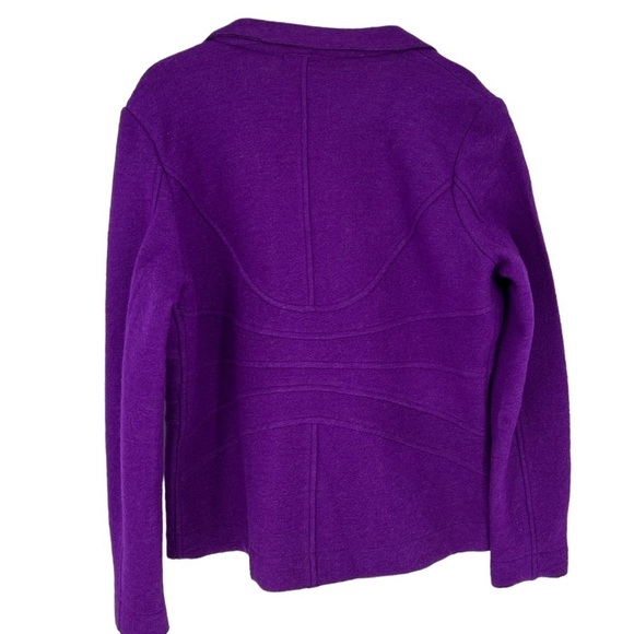 𝅺Pinehurst Wool Blend Purple Snap Button Blazer SZ L - Picture 2 of 13